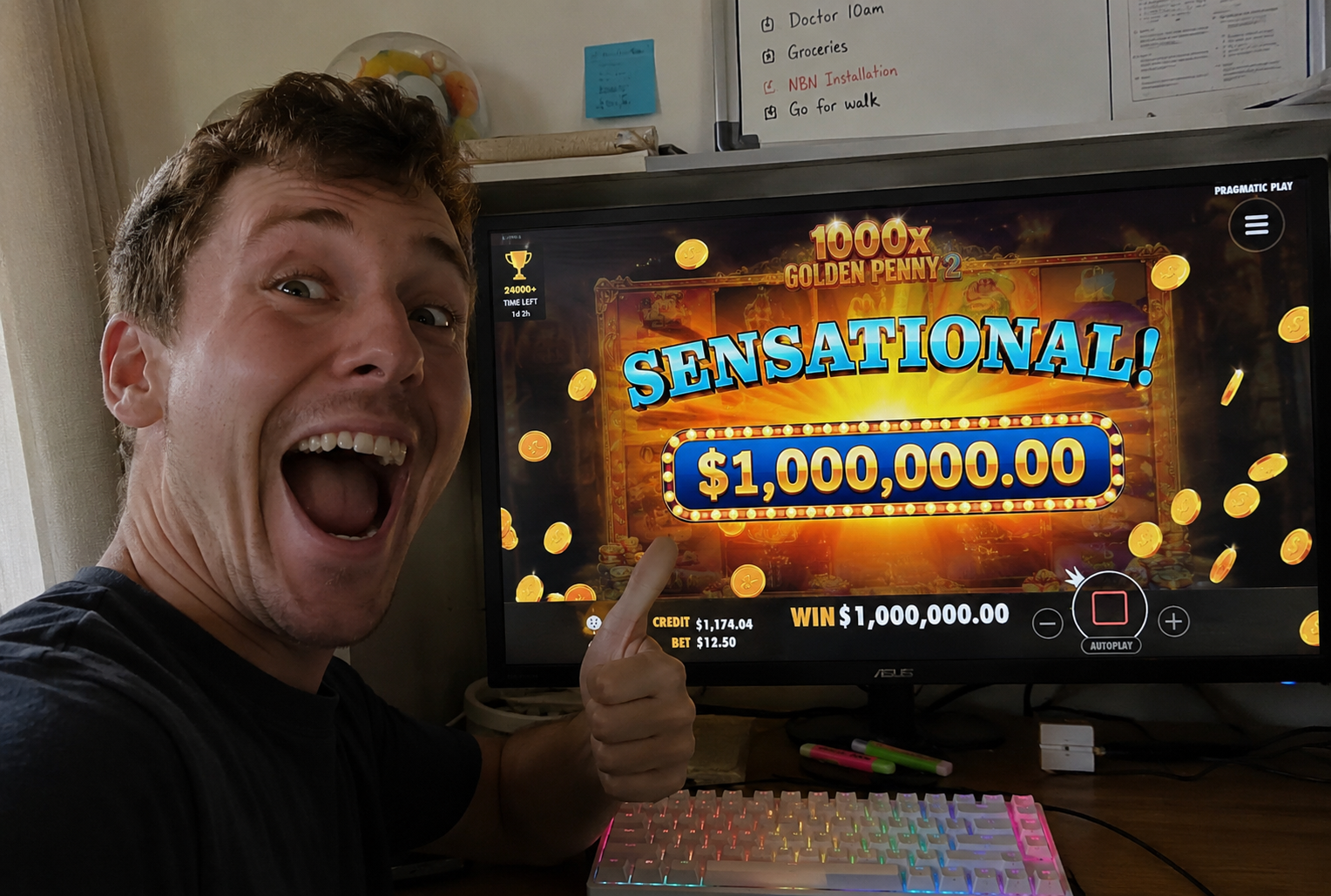 Aussie Player Tries 1000x Golden Penny 2 — Then the Bonus Round Keeps Growing