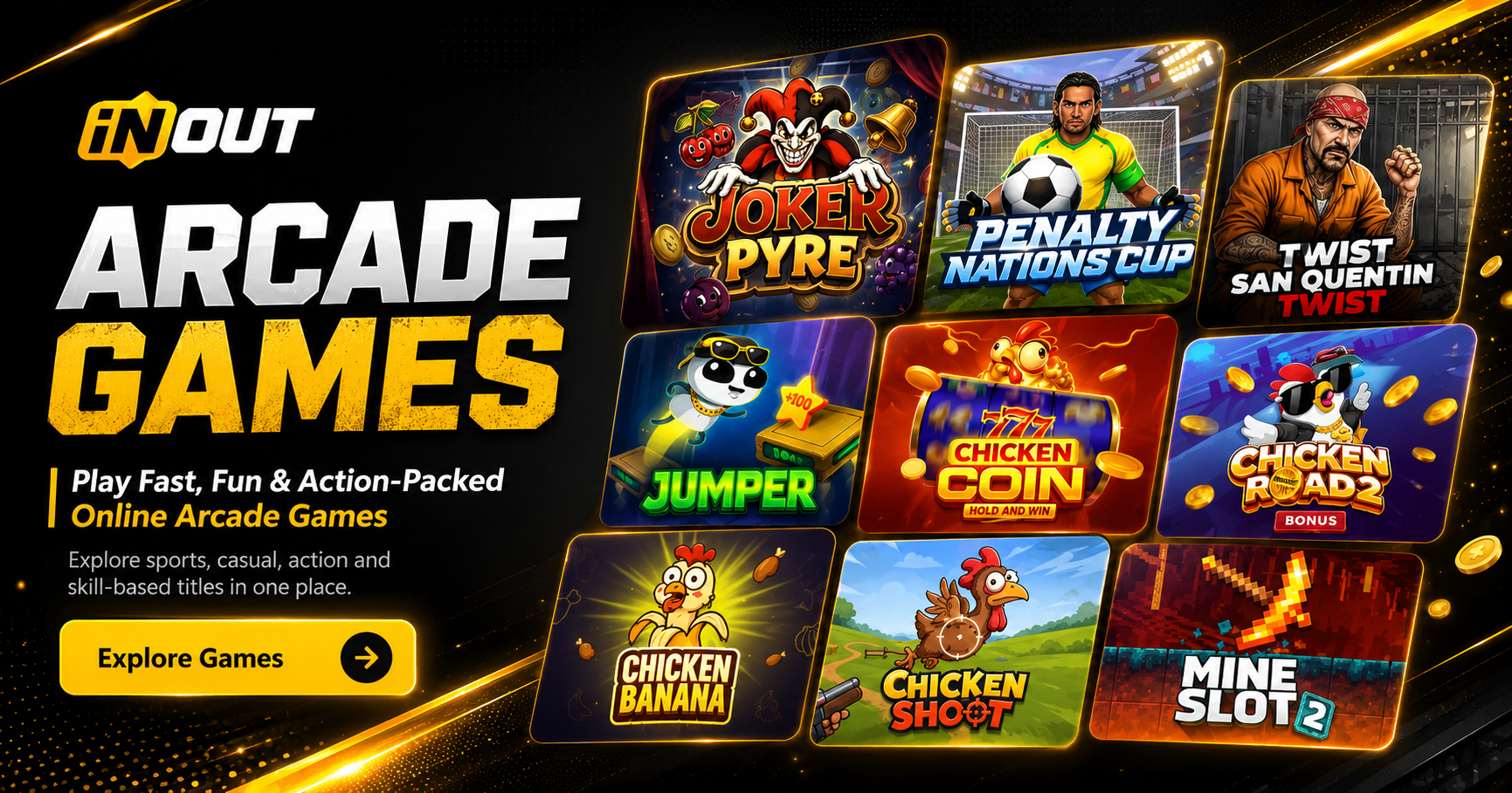 Best INOUT Arcade Games in Australia: Explore Fast and Action-Packed Online Games
